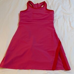 Pink Racerback Dress with built in Shorts